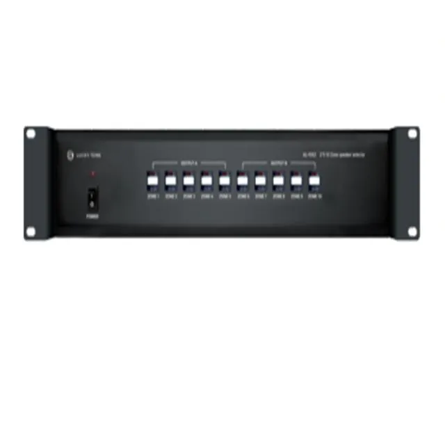 2*5 10 구역 스피커 선택기 고출력 처리 및 2개의 앰프 입력과 2개의 스피커 출력 그룹을 갖춘 유연한 모델